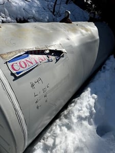 1000 gallon Underground storage tank, 10' 6" L x 4' W x 4' H