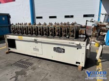 12 Stand, Tishken #24-HMW-1-1/2, rollformer, 1-1/2" shaft diameter, 9" horizontal centers, 4"-6" vertical