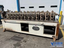 12 Stand, Tishken #4-HMW-1-1/2, rollformer, 1-1/2" shaft diameter, 9" horizontal centers, 4"-6" vertical