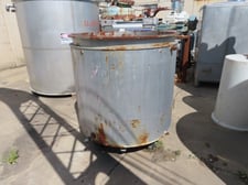 260 gallon 43" x 43", Carbon Steel open top tank, flat bottom, jacketed