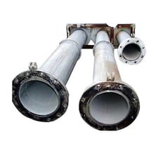 Stainless Steel Single Shell Condenser Tubes, 7-3/4" diameter x 52" L tube 1, 9-3/4" diameter x 90-1/2" L