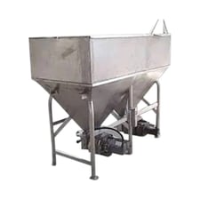 360 gallon APV, Stainless Steel Feeding Hopper Tank and Pump Package, 6' L x 2' 11" width x 44" H straight