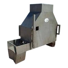D & F, Poultry Ice Hopper and Auger, 120 gallon container capacity, (3) 6" diameter x 47" L screws, 1 HP