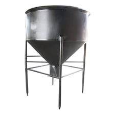 300 gallon Waukesha Cherry-Burrell, Stainless Steel Mixing Tank, 57" diameter x 2' 1-1/2" straight wall, 2" &