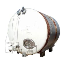 3000 gallon Damrow #3000-GA, Jacketed Horizontal Tank, 25 percent coldwall, 16" diameter Agitator, 20" width