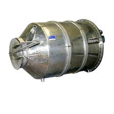 250 gallon Stainless Steel Vacuum Kettle, 42" diameter x 4' H, 18" diameter Top/bottom opening