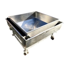 Stainless Steel Rectangular Tank w/ Double Wall, 47" x 47" x 12" H x 26" depth interior, 3" tri-clamp tank