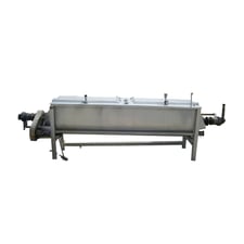 350 gallon Stainless Steel Surge Tank, 9' 2" L x 2' 3" width x 2' 5" straight wall, 8' 1" L x 2" diameter