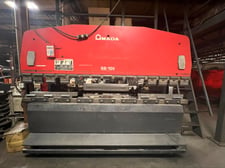 110 Ton, Amada #RG-100, press brake with Auto 99 Control & back gauge, 10' overall, 100.5" between housing