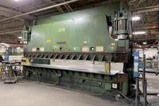 350 Ton, Cincinnati #350FM-16, hydraulic press brake, 18' overall, 201" between housing, 12" stroke, 1980