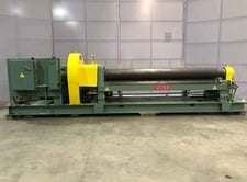 10' x 1/2" Webb #9L-1210, mechanical plate roll, initial pinch type, 12" roll diameter, 15 HP