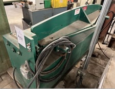 10 gauge x 4.3' National #NH-5210, hydraulic shear, 56" lgth, powered back gauge, spare knives