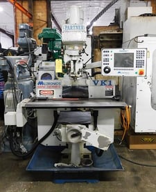 Milltronics #VK1-A, CNC vertical mill, 9" x49" tbl., 3 HP, 30" X, 11" Y, 16" Z, R-8, 2-Axis, Centurion 7