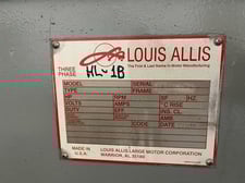 1250 HP 3565 RPM Louis Allis, Frame 7210DS, type DPBEX, 4160 Volts, HL7 Atlas Copco