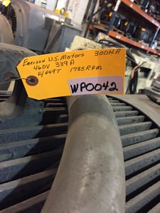 300 HP 1785 RPM U.S. Motors, Frame 449T, 460 Volts, WP42