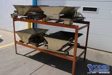 4 Metal Line Inc low profile self dumping hoppers, 33" x30" x7" ID, 36" x36" x15-1/4" OD, #75719