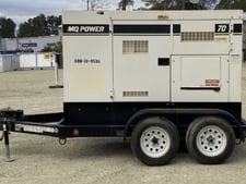 62 KW Multiquip #DCA70SSIU4F, trailer mounted, Tier 4F, 120/240/208/277/480 Volts, 6416 hours, 2016, $38k