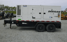 122 KW Daewoo Doosan #G150, trailer mounted, Tier 4i, sound attenuated enclosure, 120/240/208/277/480 Volts