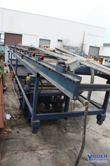 Lift table, mounted on roller wheels, 40"-55" height, 48" width, 32' length, #71766