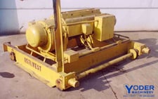 5 Ton, P & H, electric hoist with power trolley, 60" span, 34' 6" lift, 30 FPM, #17650