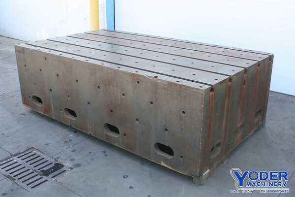 57" width x 97.5" L x 29.5" H T-slotted table, #66336
