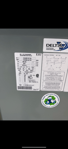 650 KVA 600 Primary, 400Y/231 Secondary, Delta Transformateur, Nema 3R 2x avait