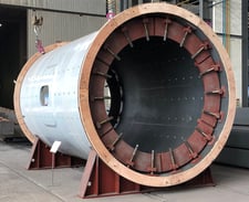8.5' x 13.5' Outotec Ball Mills with450 HP, unused, never instealed or operated (2 available)