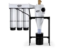 3800 cfm Oneida Air Systems #XXK10, Cyclone w/After-Filter and Drum, 2.3" SP, 10 HP, 12-gauge cyclone barrel