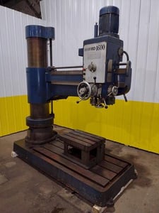 5' -13" Sharp #RD-1600, radial arm drill, 35.5" elevating height of arm, #5MT