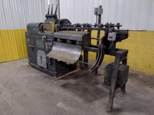 3/8" Lewis #8CV, wire straighten & cut machine, 100-200 FPM, exit rolls
