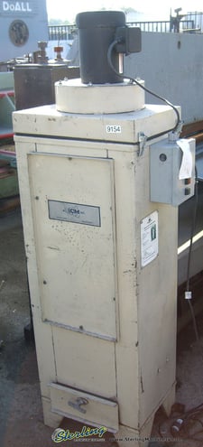 300 cfm ICM #SS-60E, dust collector, 60 sq.ft., 3" inlet diameter, 1/2 HP, 10 bag, shaker foot pedal