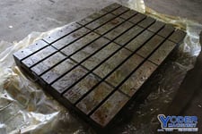 60" L x 40" width x 5-1/4" H, T-slotted bolster plate, #76528