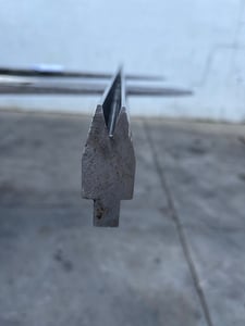 90" L, Female press brake die, 5/16" die opening, 1-3/4" die height, 1/2" tang, #74400