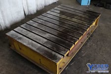 72" L x 42" width x 13" H, T-slotted bolster plate, 11 T-slots, #76526