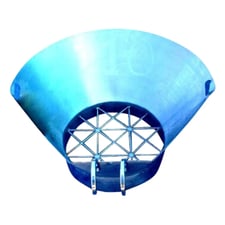 Stainless Steel Drum Cones, 28" width x 29" L x 10" H inside dim.