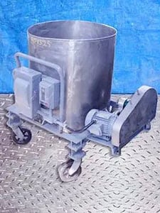 100 gallon McHale Manufacturing 857, Pre-mix Tank with Tri Clover PR10 Positive Displacement Pump, 2' 6"