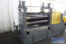 53" Cauffiel, plate starightener, 4-rolls, 9" roll diameter, hydraulic plate guide, hydraulic drive, #66173