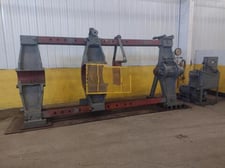 250 Ton, Watson Stillman, inclined horizontal hydraulic wheel / bearing press, 7" ram, 16 stroke