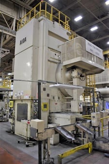 1500 Ton, Aida #PK-1500, Single Point Knuckle Joint Press, 9.84" stroke, 44.1" die height