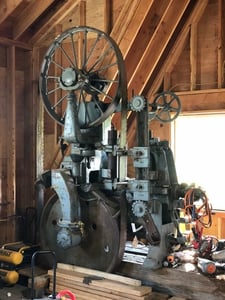 McDonough 54" Resaw, 44" Band Wheels, 25 HP Motor, 3 Phase, 1943