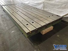 157" x 80" x 13", Giddings & Lewis, T-slotted floor plate, 8 T-slots, #76802