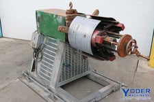 Electric motorized rewinder, 2500 lb. capacity, 16" width, manual mandrel expansion, 18"-24" ID, #69164