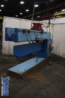 Jetline #RG3-96, 96" inline planisher, 22"-75" part diameter, forwarding/reversing, 3/4 HP, #76394