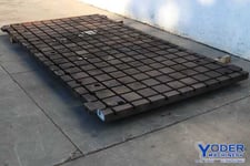 144" x 72" x 3", solid steel t-slotted plat, leveling holes, #73343