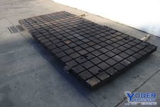 14 4" x 73" x 4", solid steel t-slotted plat, leveling holes, #73340