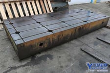 153" x 63" x 16", Floor plate, 5 T-slots, cast iron construction, #69821