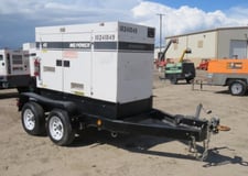 40 KW Multiquip #DCA45SSIU4F, Trailer Mounted, sound attenuated enclosure, 120/240/208/277/480 Volts, 5210