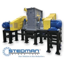 17" x 55" Stedman #HD-Disintegrator, 44" Heavy Duty 2-Row Cage Mill Disintegrator Crusher, 100 HP/75 HP, 845