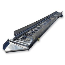 30" wide x 40' long, Woods Fabrication, Inc., Stainless Steel Troughing Conveyor, 1.5 HP, 208-230/460V