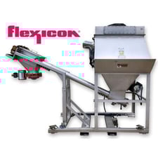 5" diameter x 8' long, Flexicon Corp., Combination Bag Dump Weigh Batching and Discharge Conveyor, 5 HP, 50"